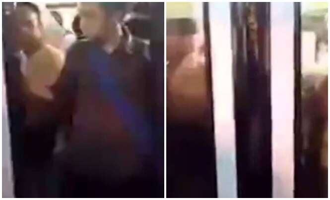 1Vídeo flagra momento em que passageiro fica com genitália presa em porta de trem