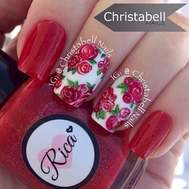 Unhas inspiradas no vermelho