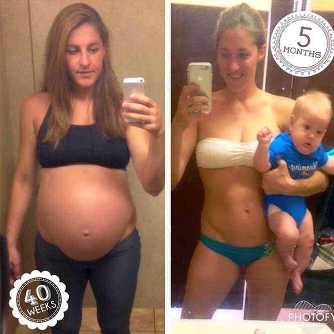 Mulher que malhou durante a gravidez perde 12 quilos apenas 6 meses após dar à luz