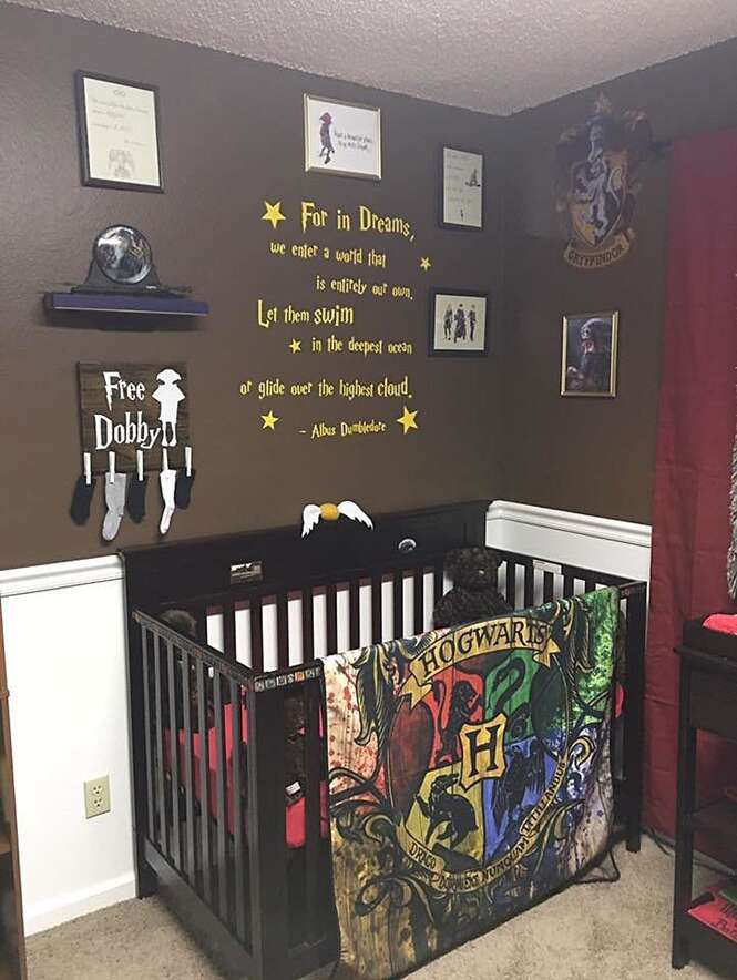 Pais se inspiram em Harry Potter para decorar quarto do bebê