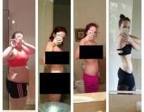Mulher documenta sua impressionante perda de peso com série de selfies