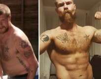 Homem de 115 quilos muda completamente a aparência de seu corpo após fazer simples mudança na alimentação