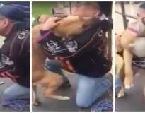 Vídeo comovente mostra momento em que cão se emociona ao reencontrar dono após ser roubado e passar 2 anos longe