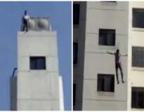 Vídeo angustiante mostra momento em que suicida salta do 11º andar de prédio na China