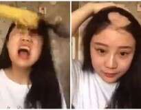 Vídeo: mulher tenta fazer desafio de comer milho rodando em furadeira e acaba com enorme tufo de cabelo arrancado da cabeça