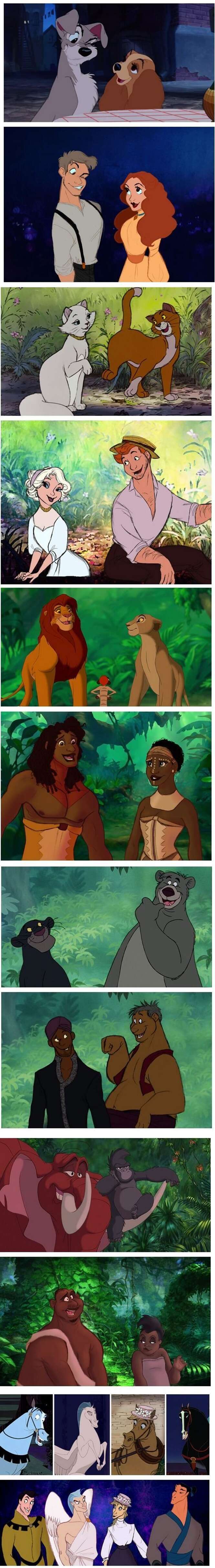 Como seriam os animais da Disney se fossem humanos?