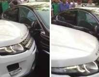 Vídeo: motorista de Range Rover fica furiosa e destrói Jaguar que impedia sua passagem