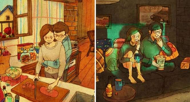 Ilustrações tocantes mostram como o amor realmente está nas pequenas coisas