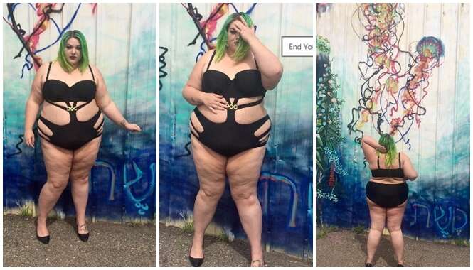 Blogueira obesa é vítima de comentários ofensivos após postar fotos de maiô 