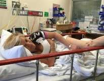 Silicone explode após mulher ser atacada por canguru