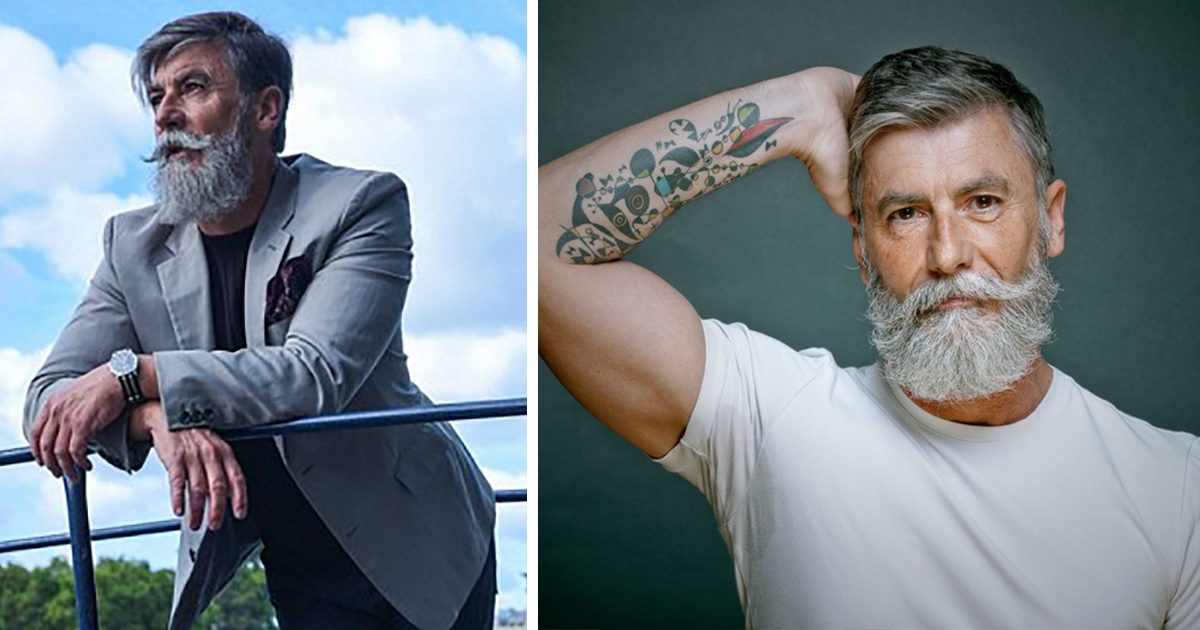 Homem de 60 anos se torna modelo após deixar a barba crescer