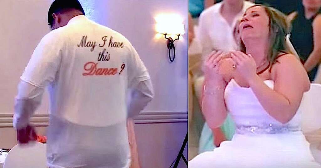 Noivo faz surpresa para esposa a fazendo dançar “com pai falecido” durante seu casamento