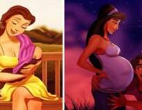 Como seriam as princesas da Disney se estivessem grávidas