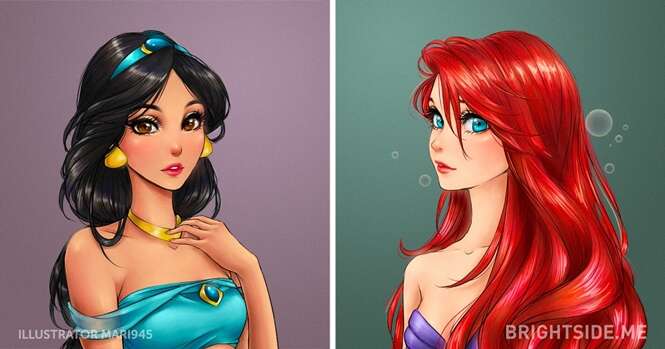 Como as princesas da Disney ficariam se fossem personagens de anime