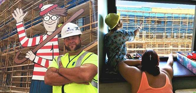 Este homem esconde Wally em uma construção