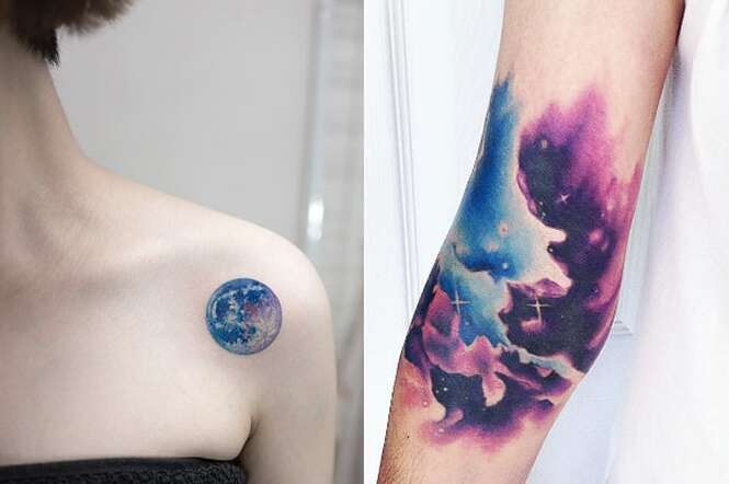 Tatuagens para quem ama o espaço