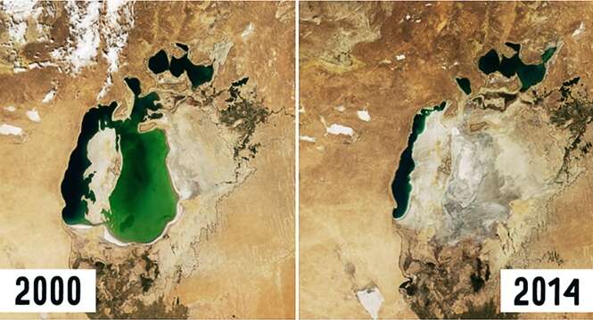 Série Antes e Depois da Terra em imagens da NASA