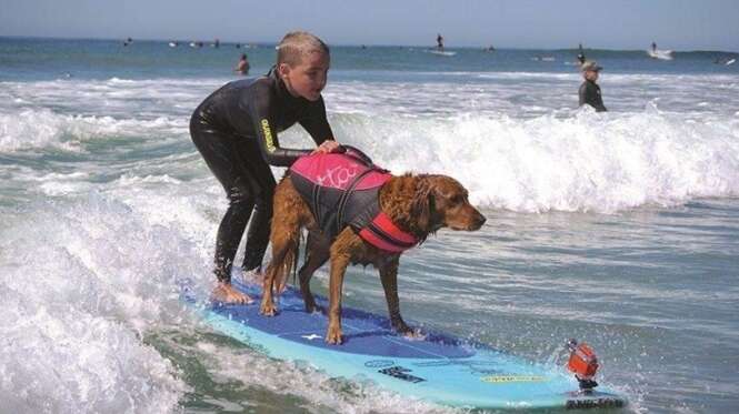 Ricochet surfeando con West Buckner.  Foto: labioguia