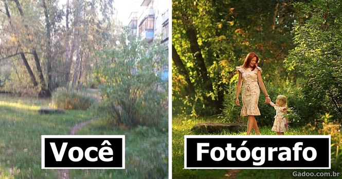 A diferença entre fotos de pessoas comuns e de fotógrafos profissionais