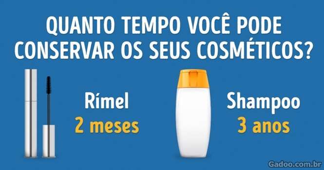 Por quanto tempo você pode conservar seus cosméticos