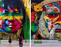 Conheça o mural gigante feito por um artista brasileiro que impressionou turistas durante os Jogos Olímpicos