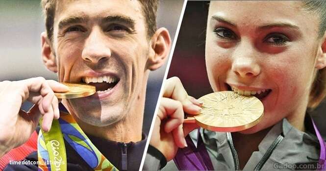 Você sabe por que os campeões olímpicos mordem suas medalhas?