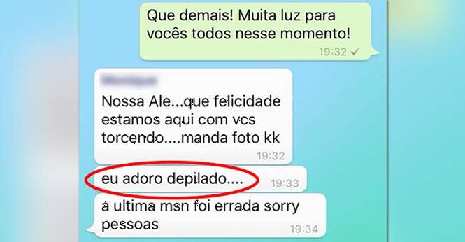 Pessoas que enviaram mensagens para o grupo errado do Whatsapp