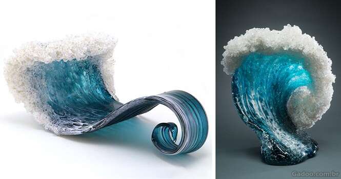 Artistas criam esculturas capturando a força dos mares