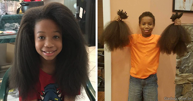 Este menino passou 2 anos deixando seu cabelo crescer para fazer peruca para crianças com câncer