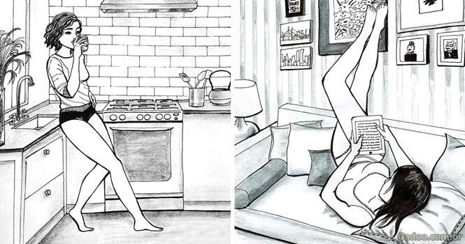 Ilustradora mostra como viver sozinha pode ser fantástico