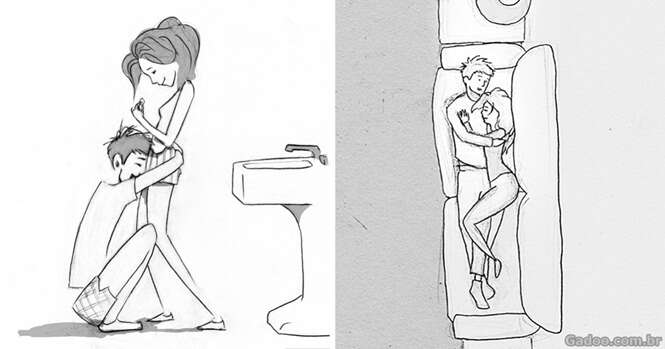 Esse artista fez ilustrações tocantes de cada dia que passa ao lado de sua amada esposa
