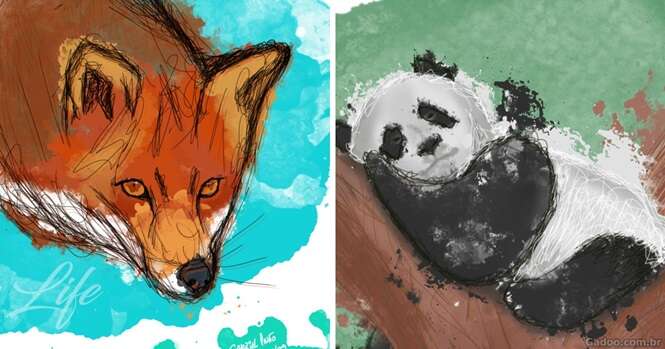 Artista ilustra animais ameaçados de extinção para incentivar a proteção