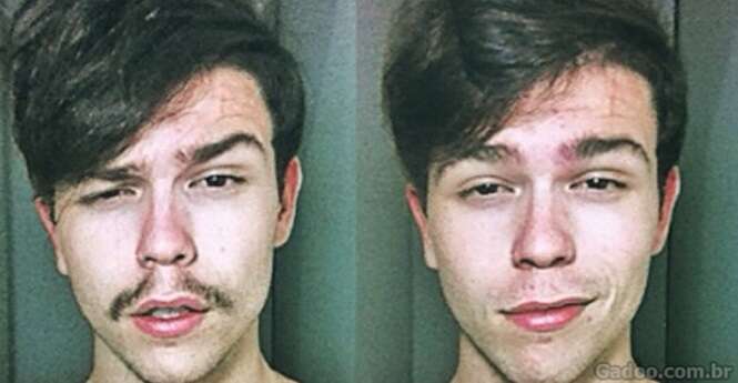 Imagens mostrando quanta diferença os pelos fazem no rosto