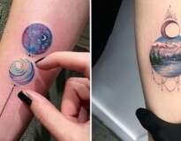 20 tatuagens incríveis com desenhos bem detalhados dentro de círculos