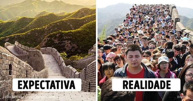 Expectativa x Realidade em 15 famosas atrações turísticas