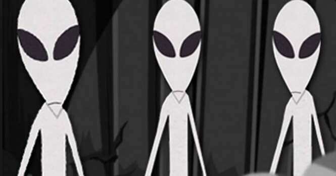 Imagens de alienígenas escondidos em cenas do desenho South Park