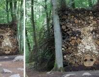 33 pilhas de madeira que foram transformadas em arte