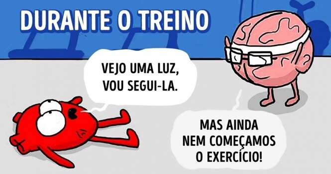 Ilustrações divertidas sobre a eterna batalha entre cérebro e coração