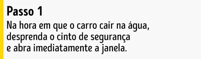 Saiba como escapar de dentro de um carro que está prestes a afundar