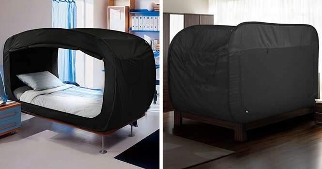 Esta cama-tenda é um sonho para quem sofre de ansiedade