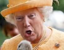 20 caras hilárias de Donald Trump no rosto da Rainha da Inglaterra
