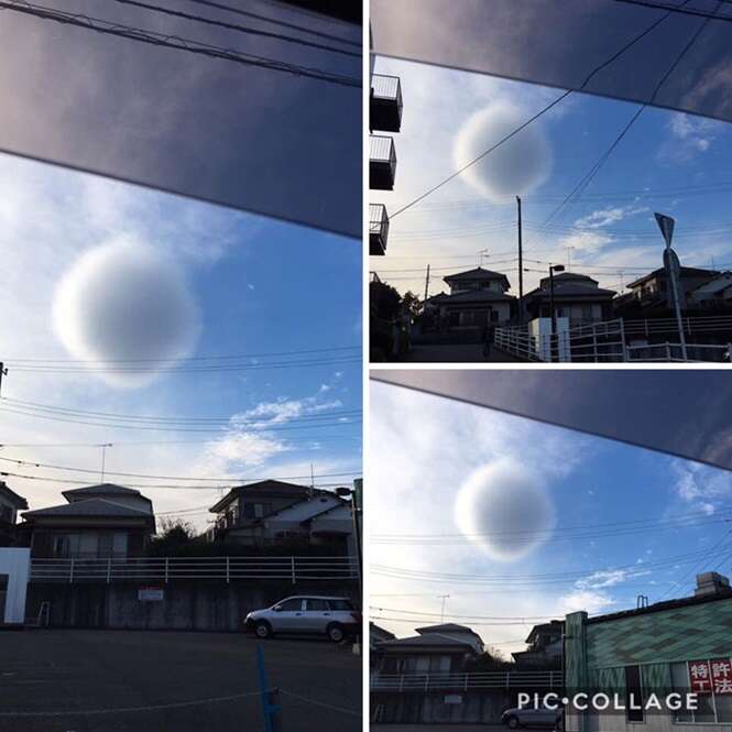 Nuvem de incomum forma esférica é fotografada no Japão