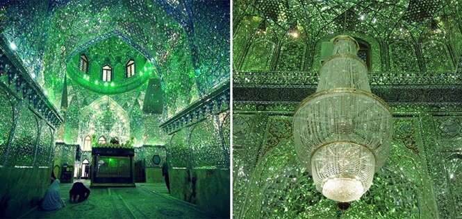 Imagens mostrando a beleza proibida da parte de dentro do templo mais sagrado do Irã