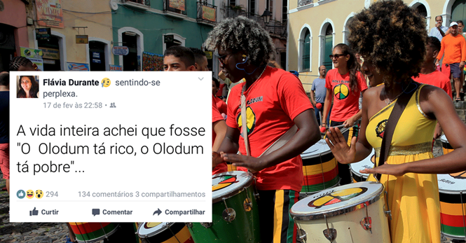 Muita gente passou a vida toda cantando errado essa música do Olodum