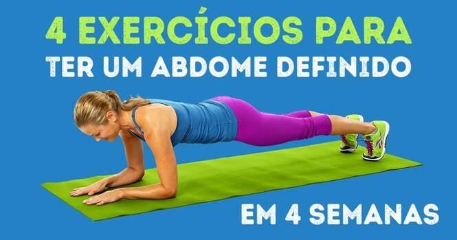 Exercícios para você conquistar um abdômen definido em menos de um mês