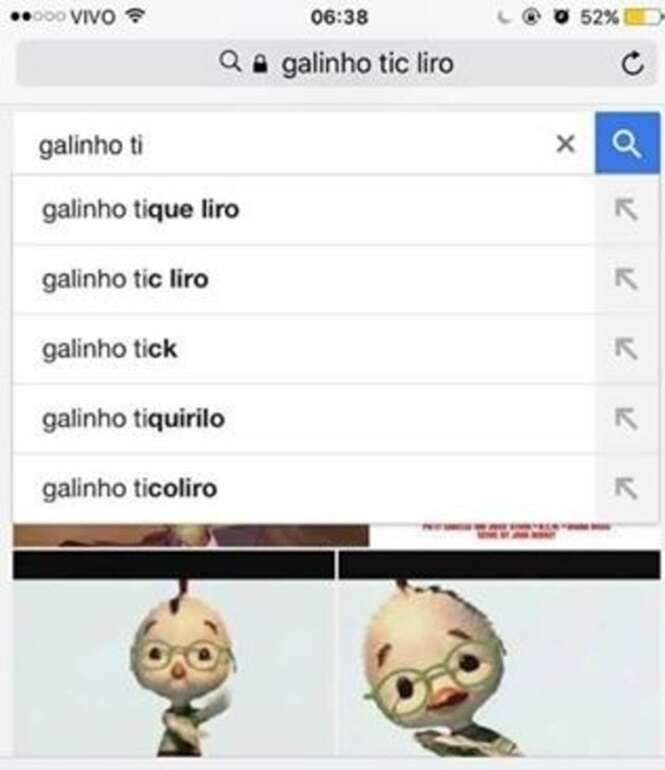 Ao que parece, muita gente está com dificuldades de encontrar o “Galinho Chicken Little” no Google