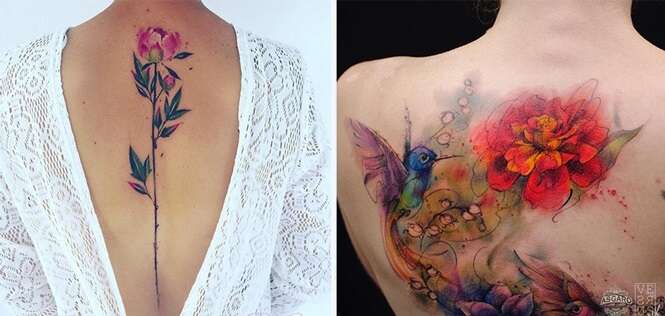 Tatuagens que imitam aquarela e que vão te inspirar