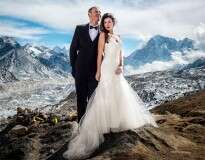 Esses dois se casaram no Monte Everest após 3 semanas escalando e acampando, e as fotos são épicas