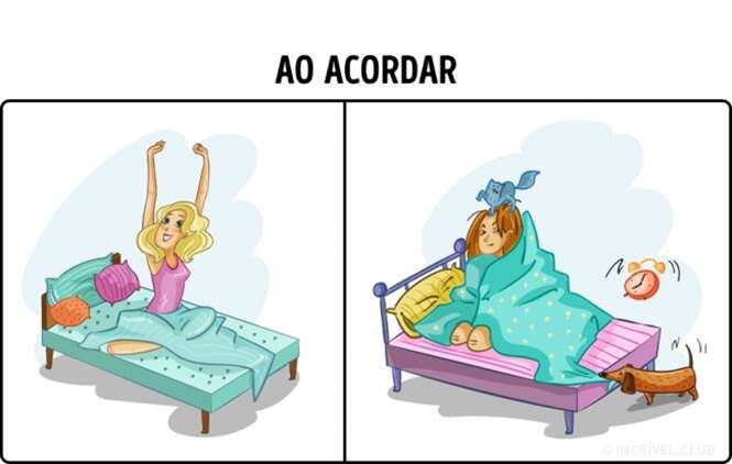 Ilustrações mostrando as capas de revistas X a vida real