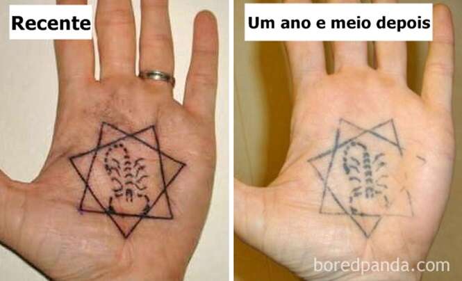 Pensando em fazer tatuagem? Fotos mostram como elas ficam com o avançar do tempo